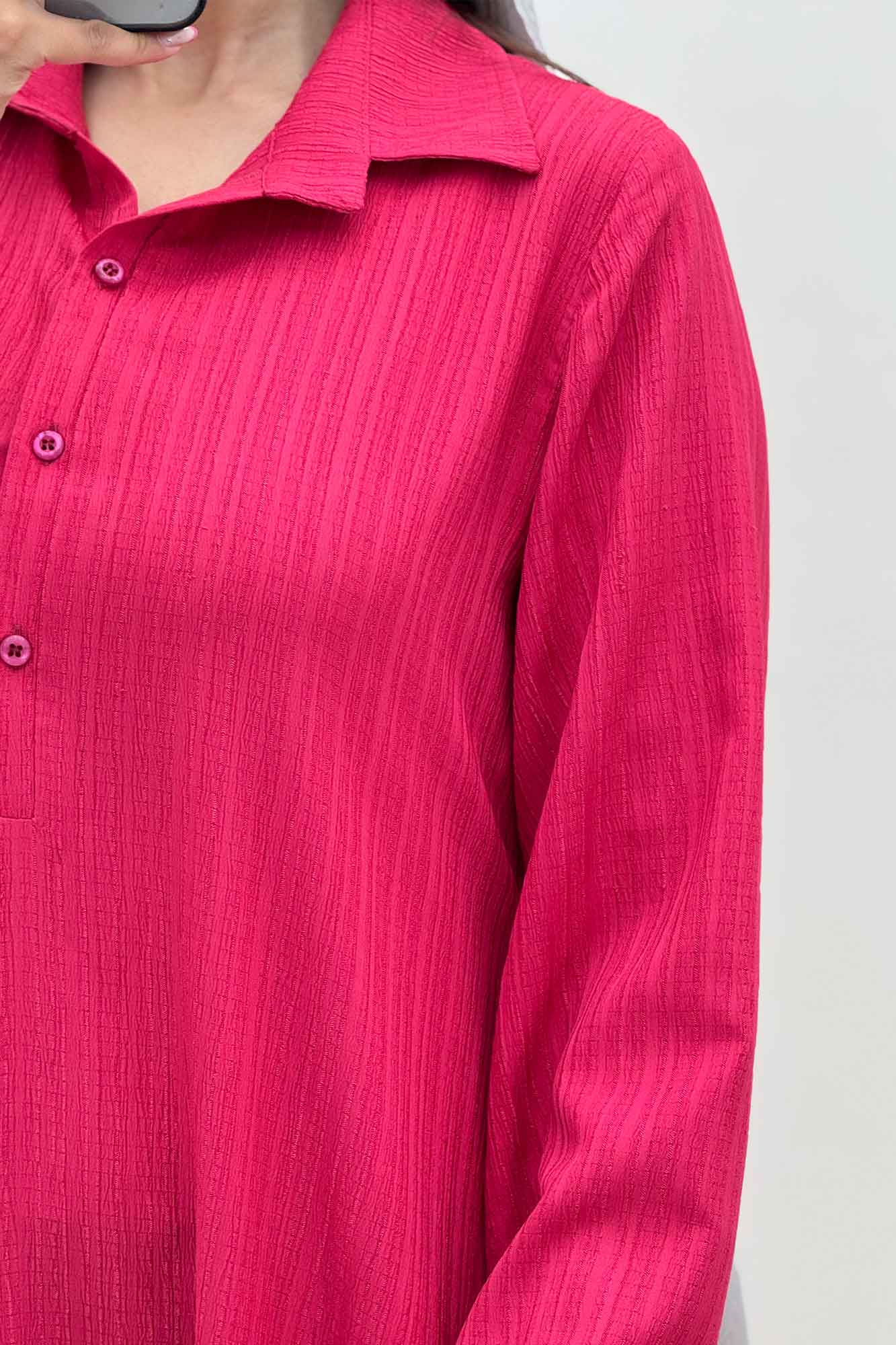 پیراهن بلند یقه بلیطی کریشه