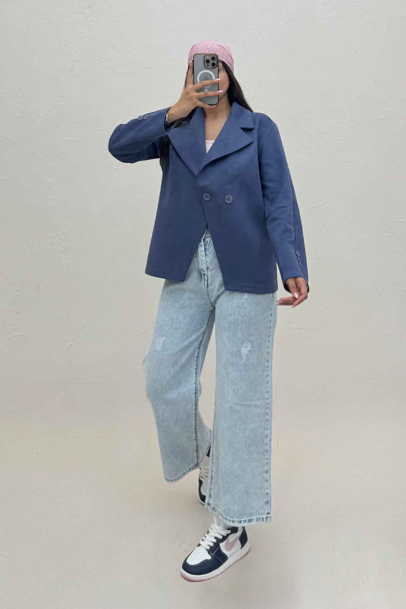 کت سوییت دو دکمه پایین هفتی