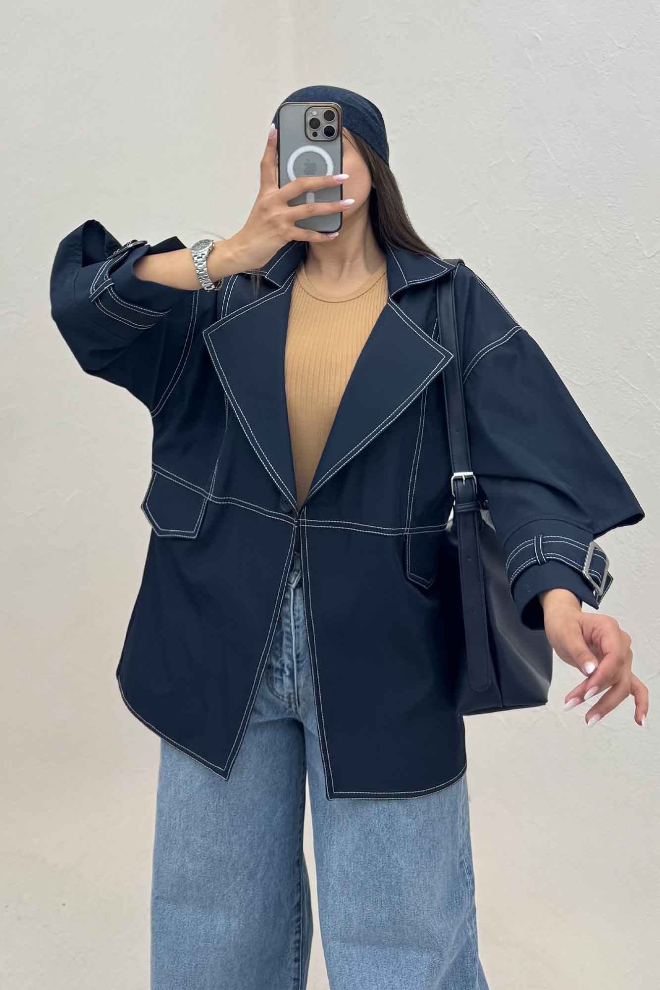 بارانی تک دکمه سانتانا کامیشا