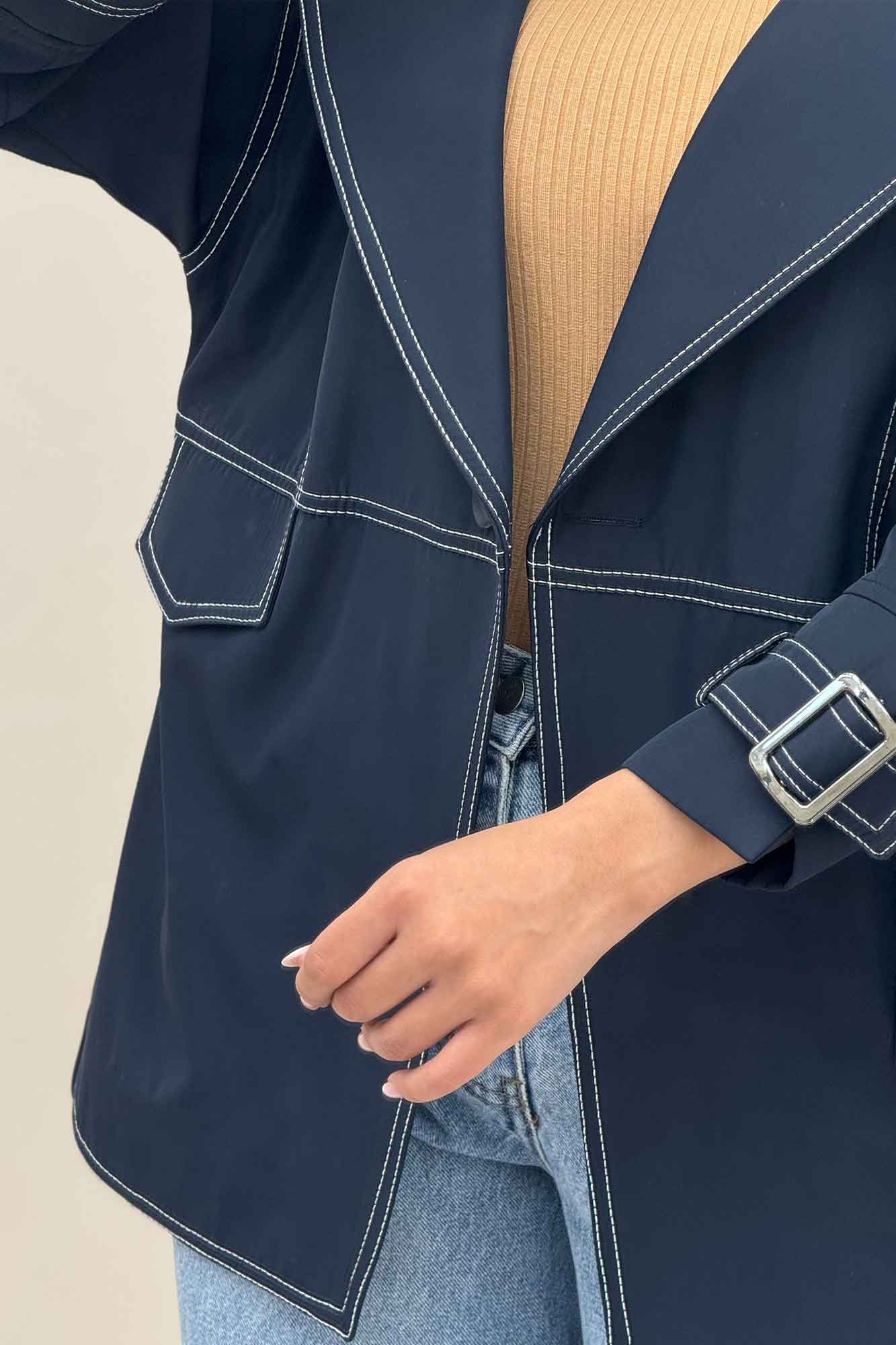 بارانی تک دکمه سانتانا کامیشا