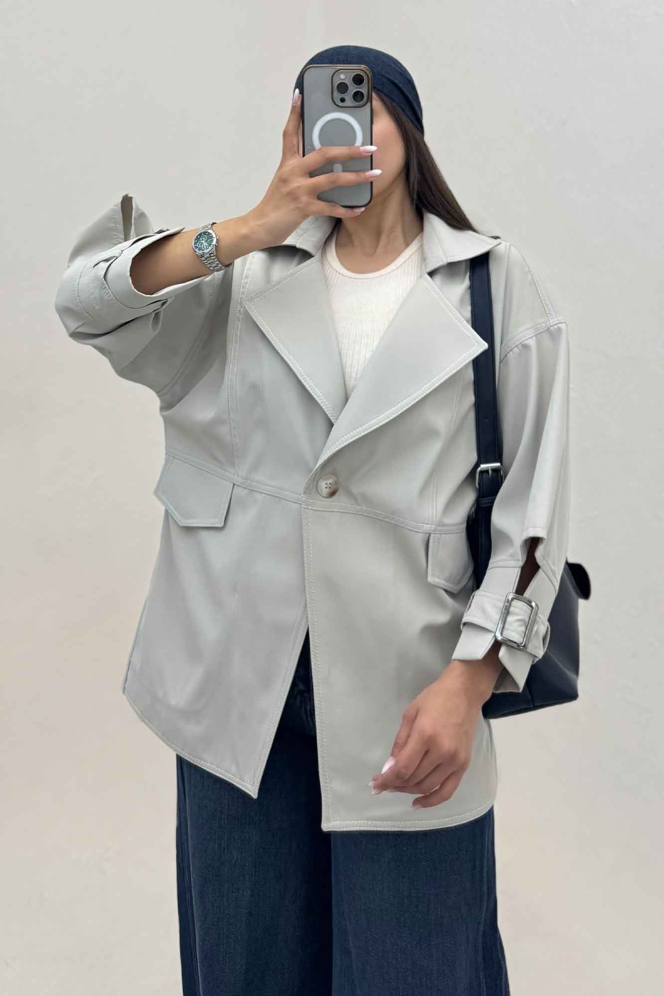 بارانی تک دکمه سانتانا کامیشا