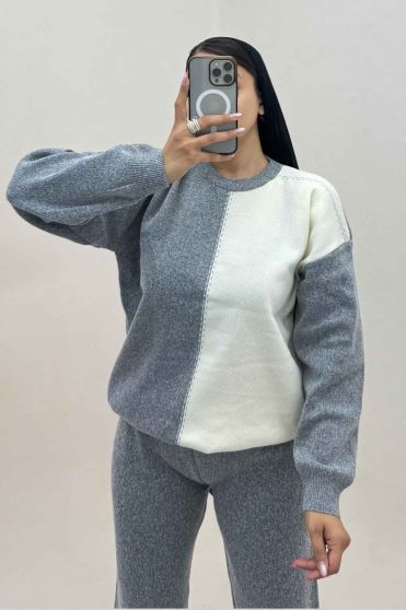 ست دورس و شلوار بافت کوکی 