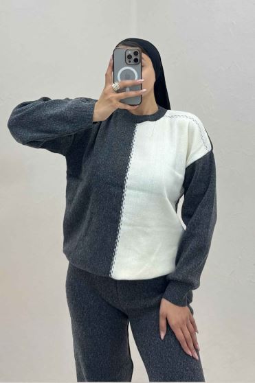 ست دورس و شلوار بافت کوکی 