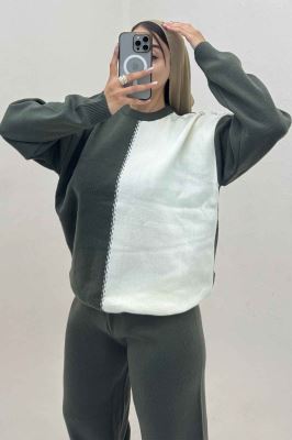 ست دورس و شلوار بافت کوکی 