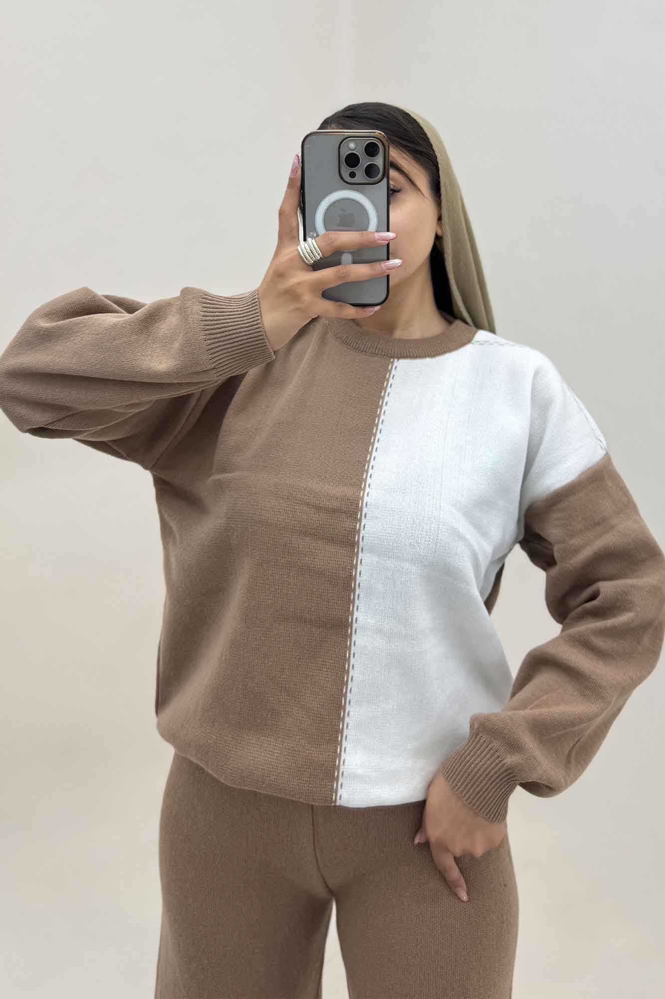 ست دورس و شلوار بافت کوکی 