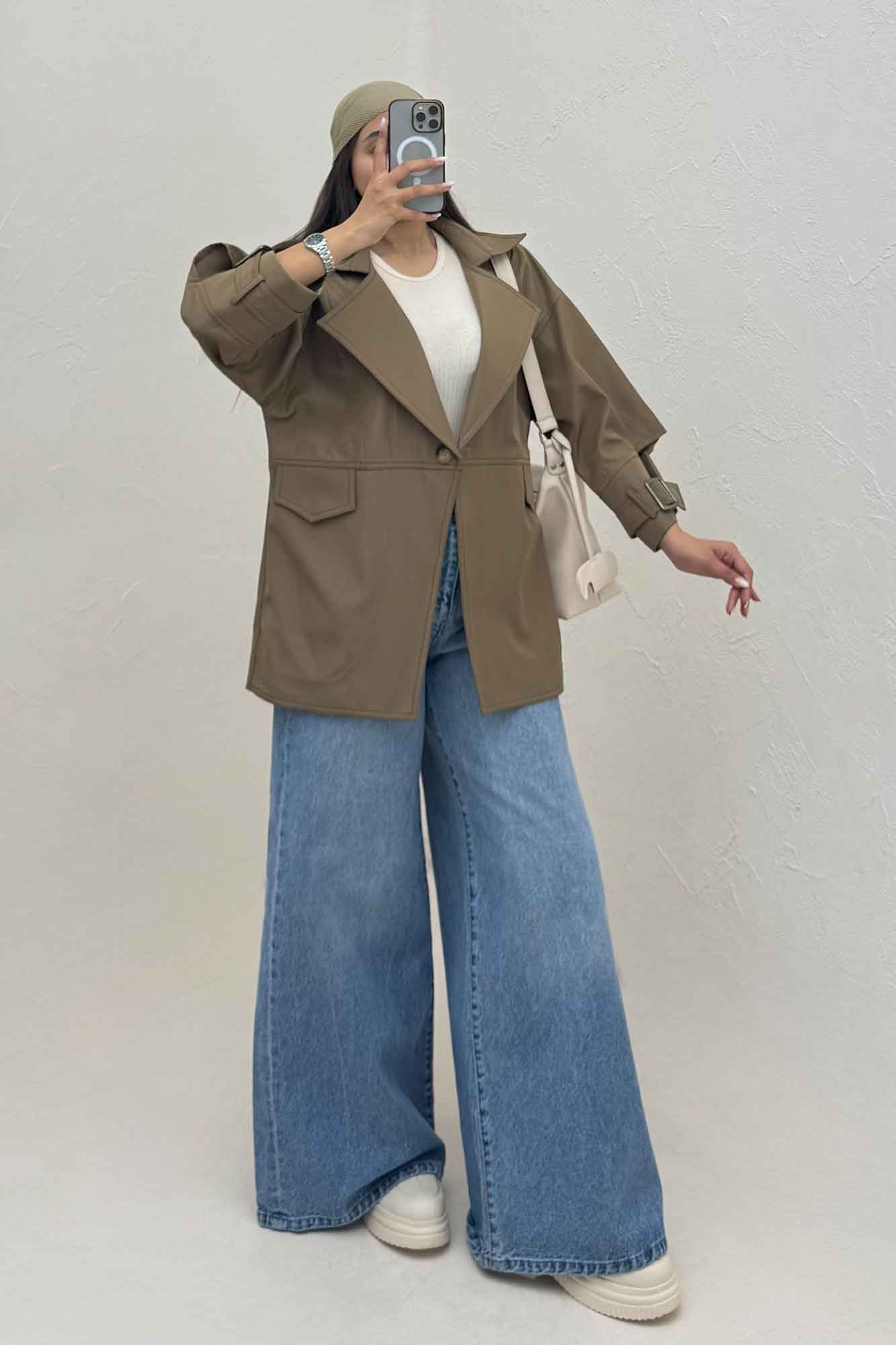 بارانی تک دکمه سانتانا کامیشا