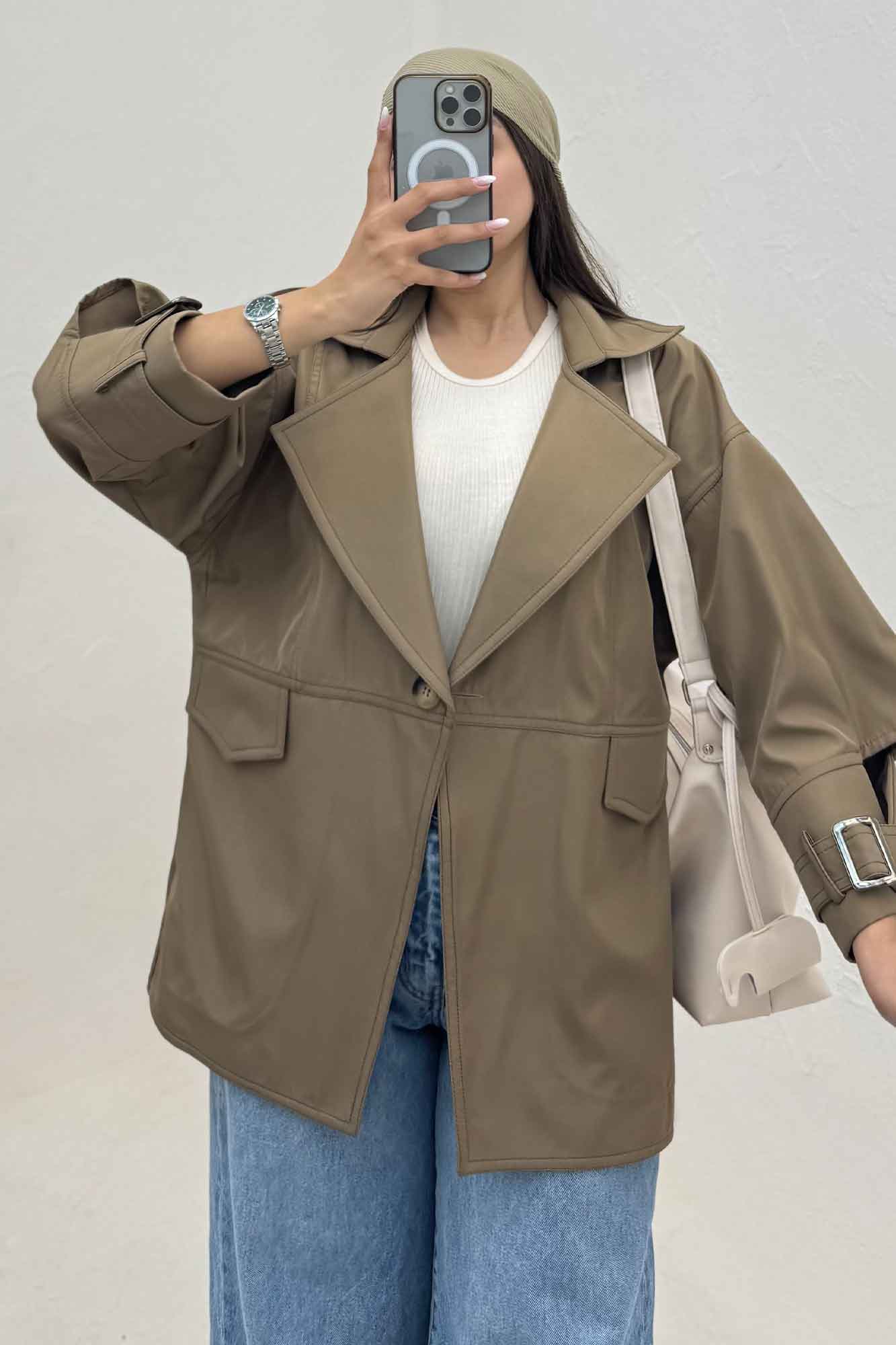 بارانی تک دکمه سانتانا کامیشا