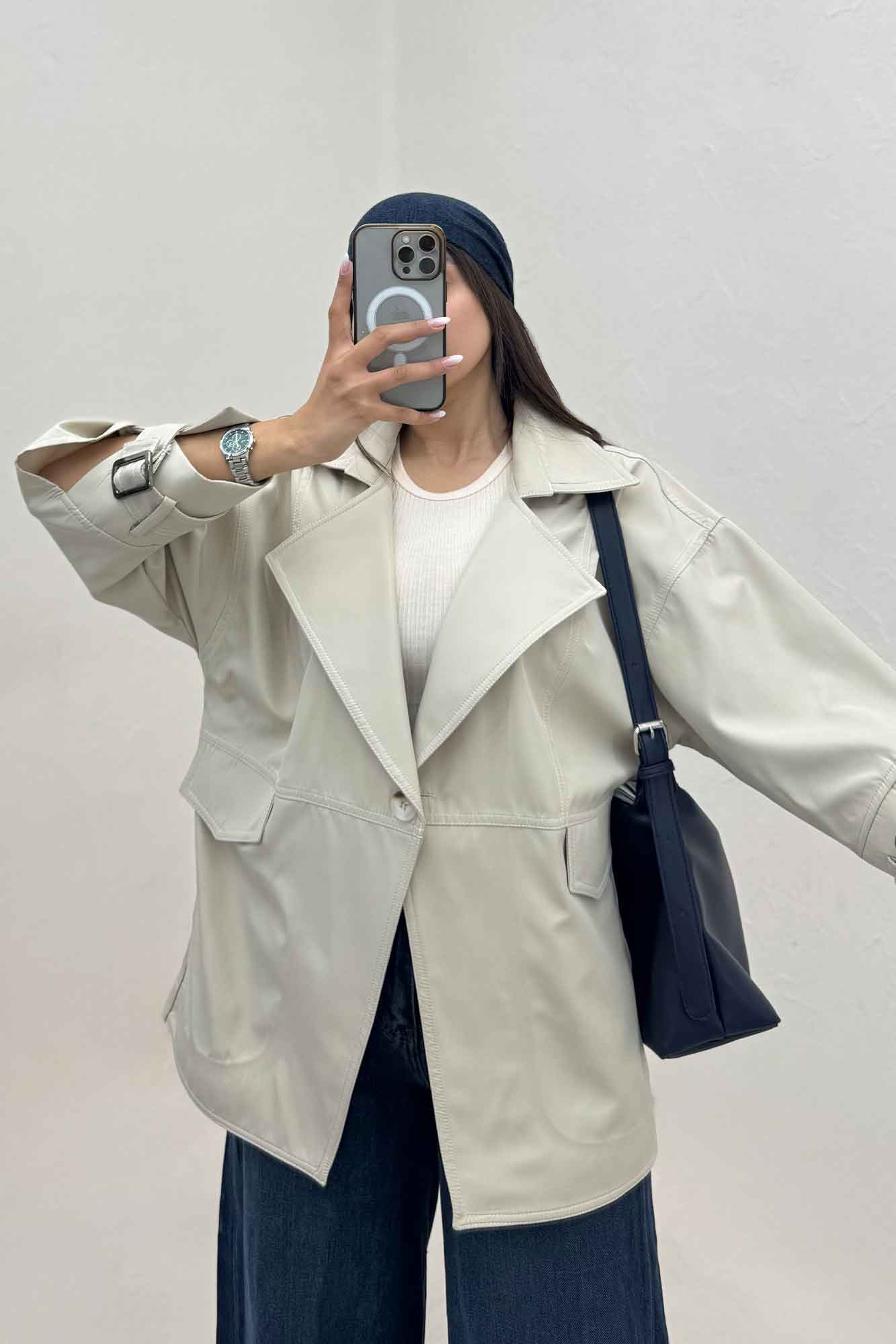 بارانی تک دکمه سانتانا کامیشا