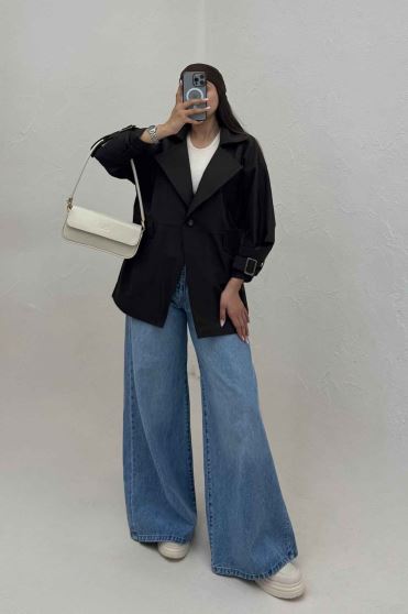 بارانی تک دکمه سانتانا کامیشا