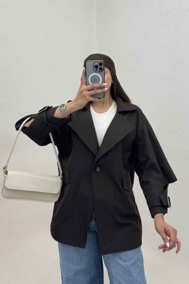 بارانی تک دکمه سانتانا کامیشا