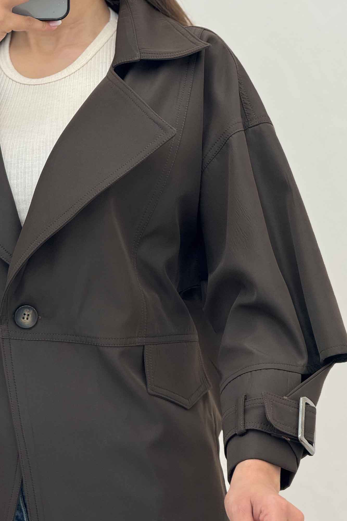 بارانی تک دکمه سانتانا کامیشا