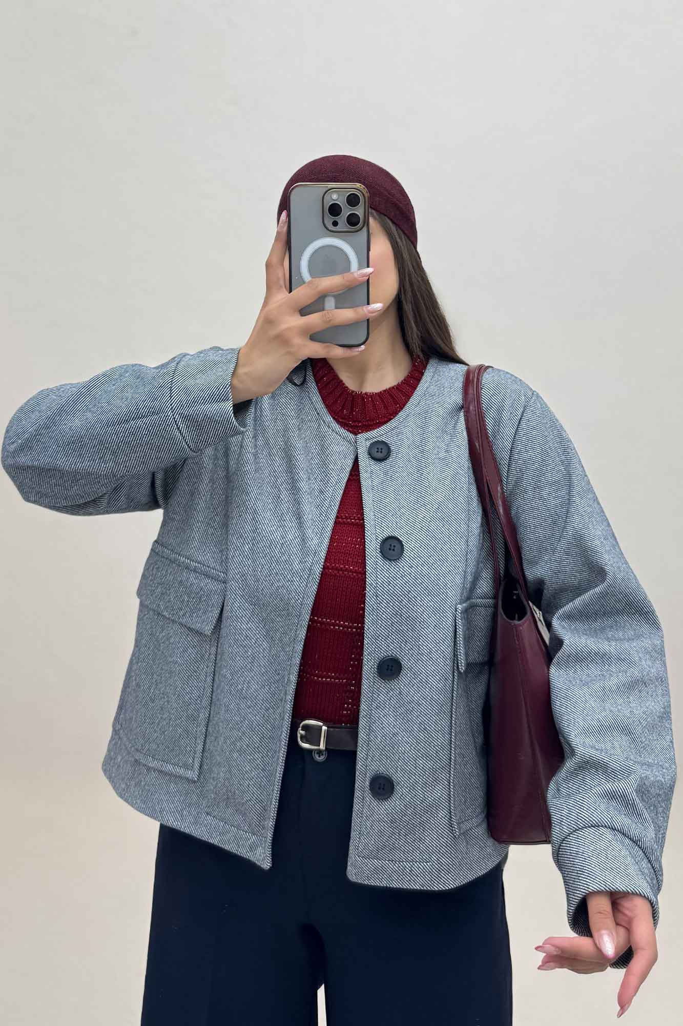 کت فوتر کجراه آستردار دو جیب ASHLEY