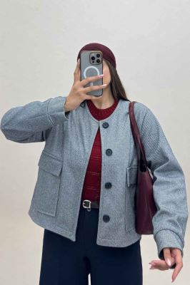 کت فوتر کجراه آستردار دو جیب ASHLEY