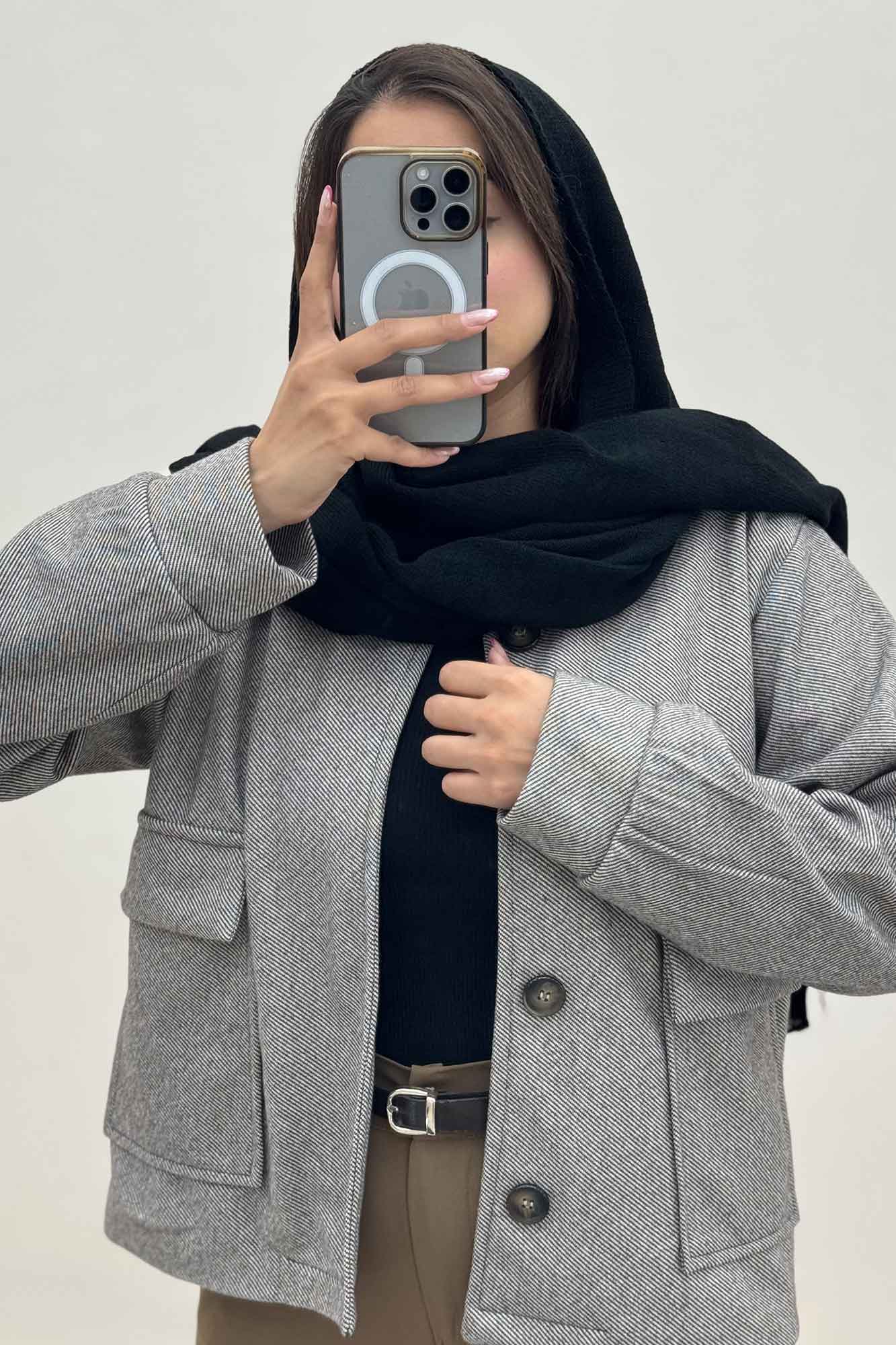 کت فوتر کجراه آستردار دو جیب ASHLEY