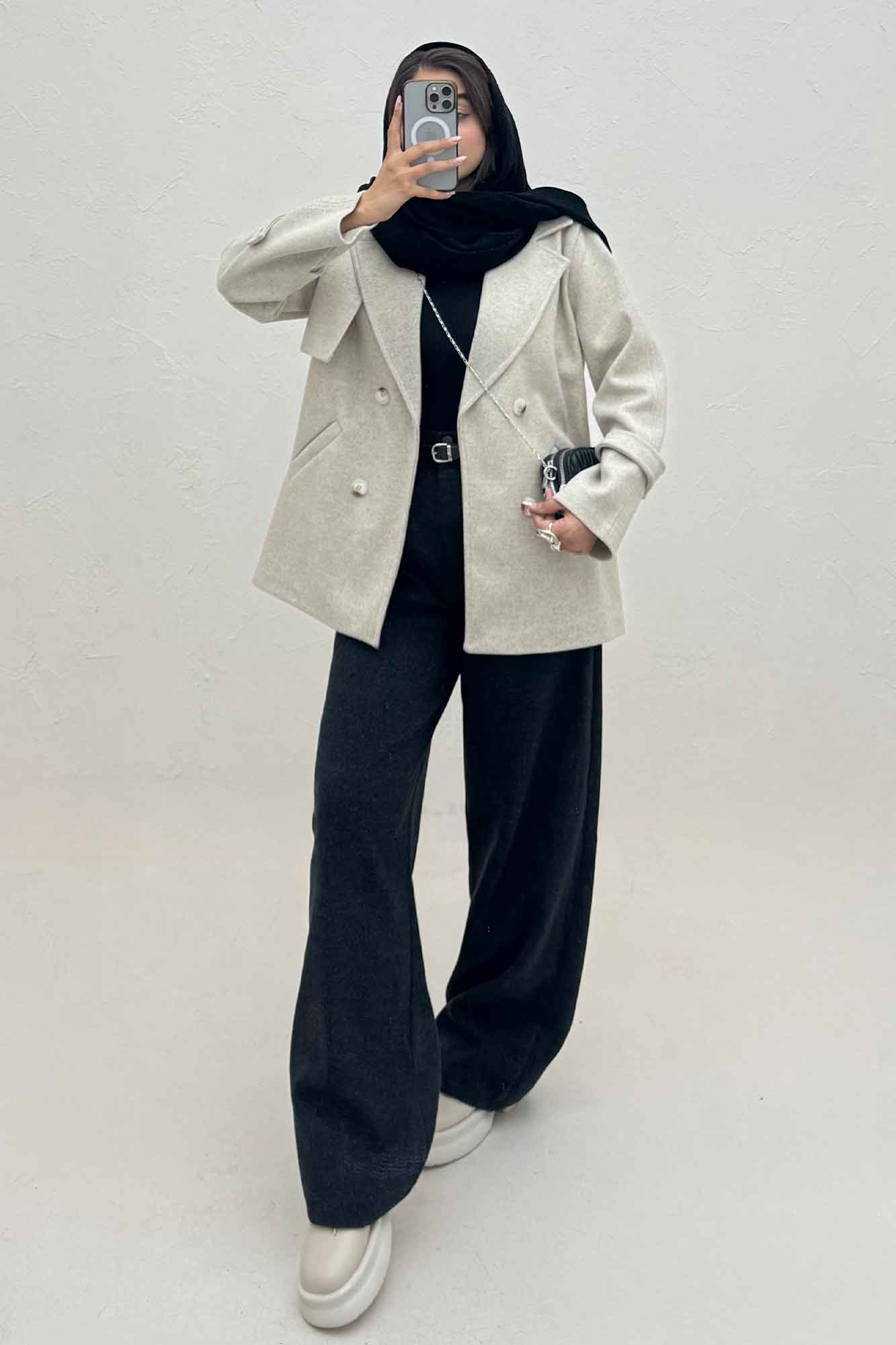 کت فوتر دو جیب خطی کاژین