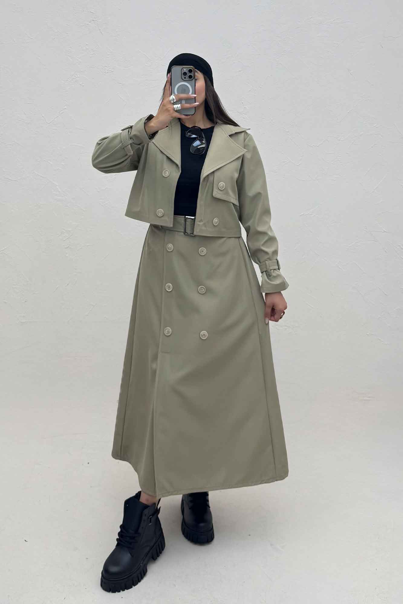 ست کراپ کت و دامن سانتانا نوینا