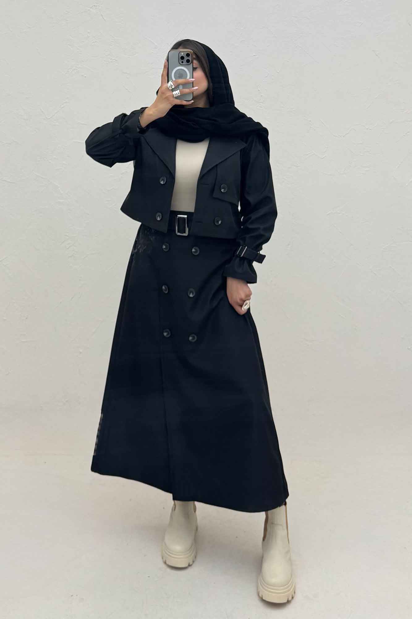 ست کراپ کت و دامن سانتانا نوینا