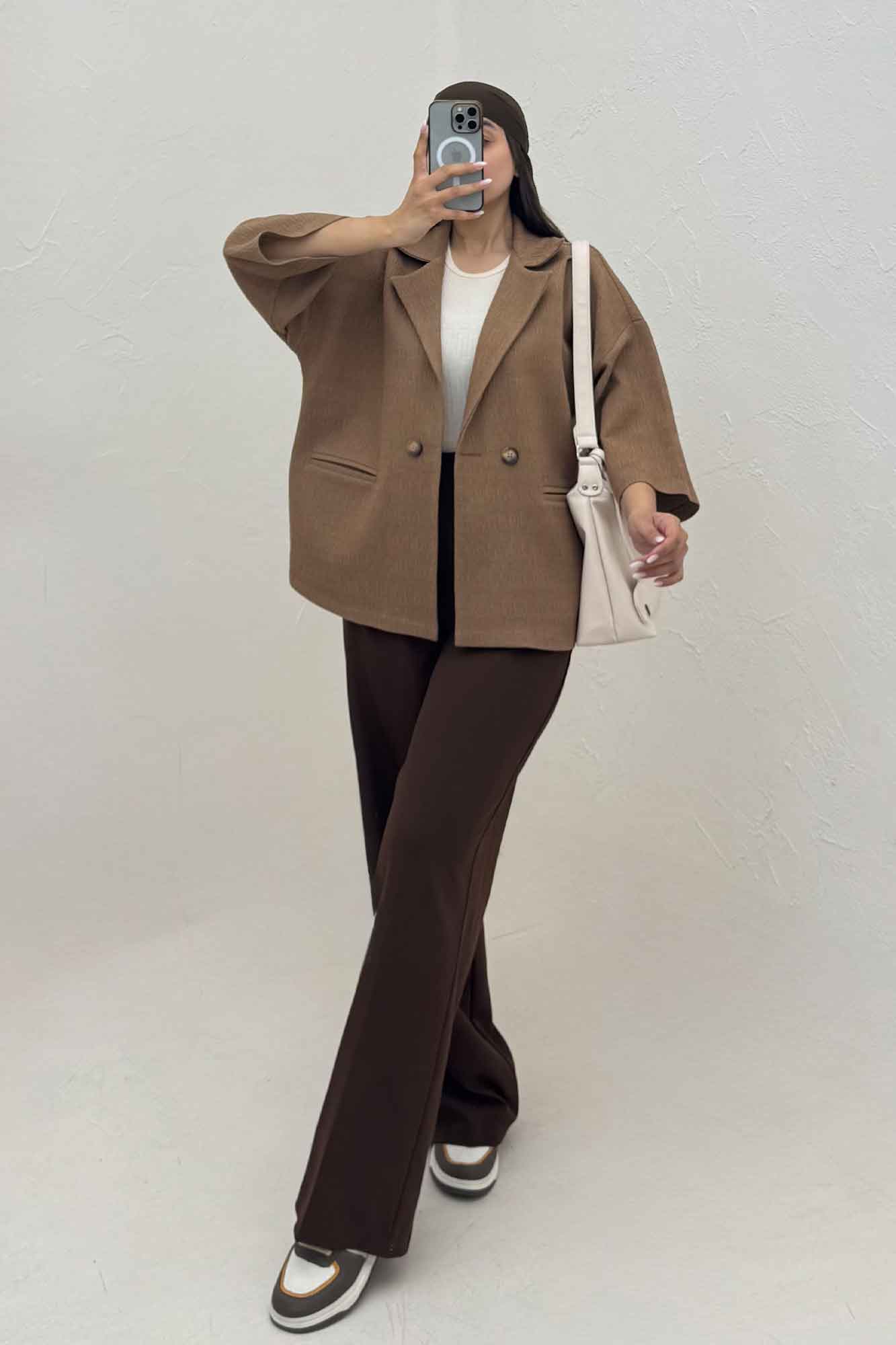 کت کتان راین آستین سه رب 