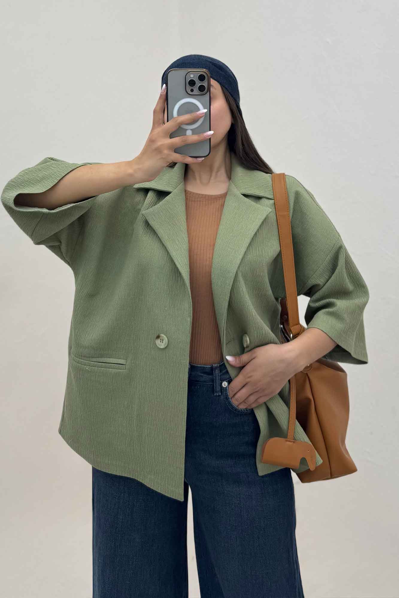 کت کتان راین آستین سه رب 