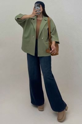 کت کتان راین آستین سه رب 