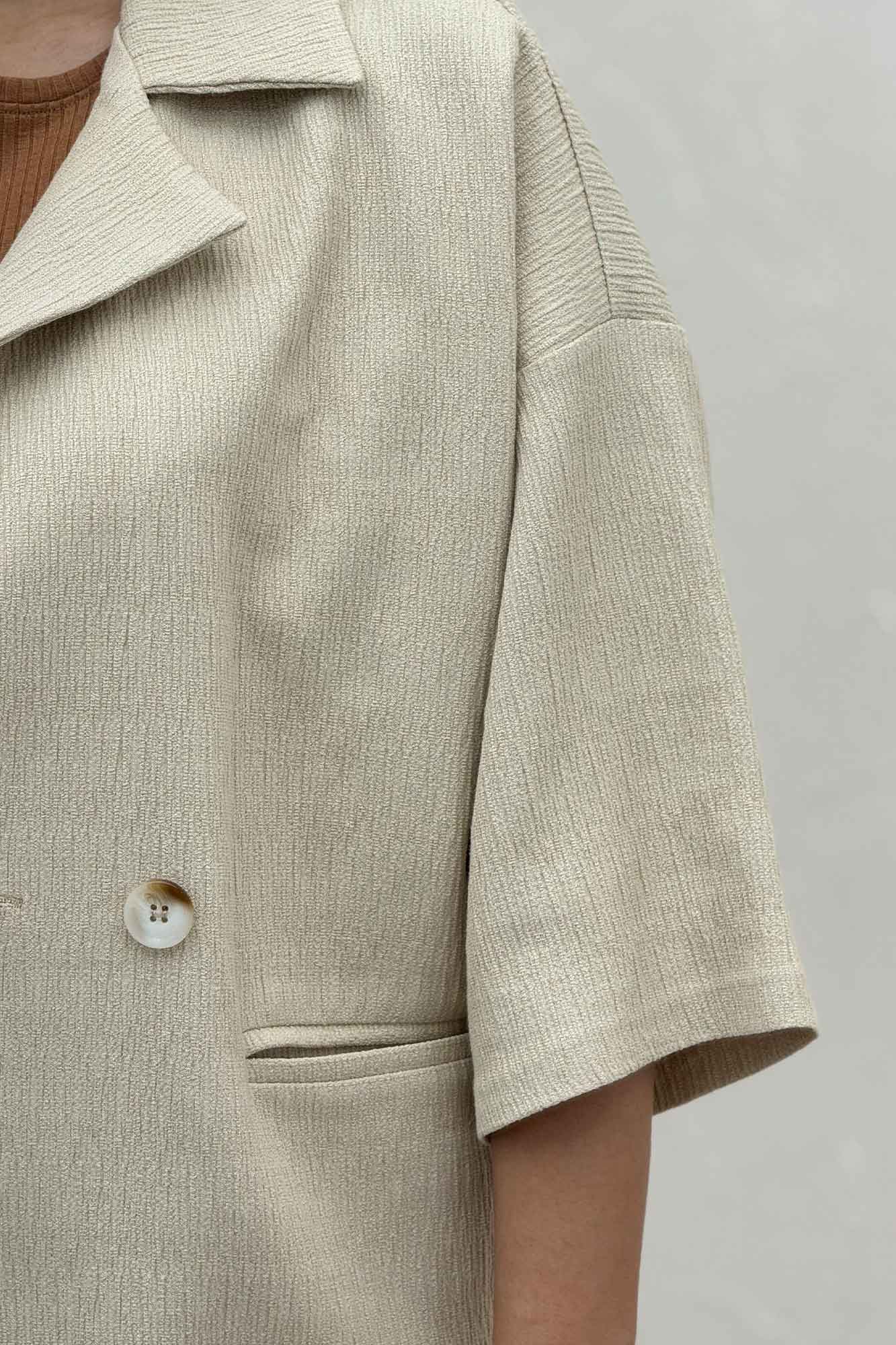 کت کتان راین آستین سه رب 