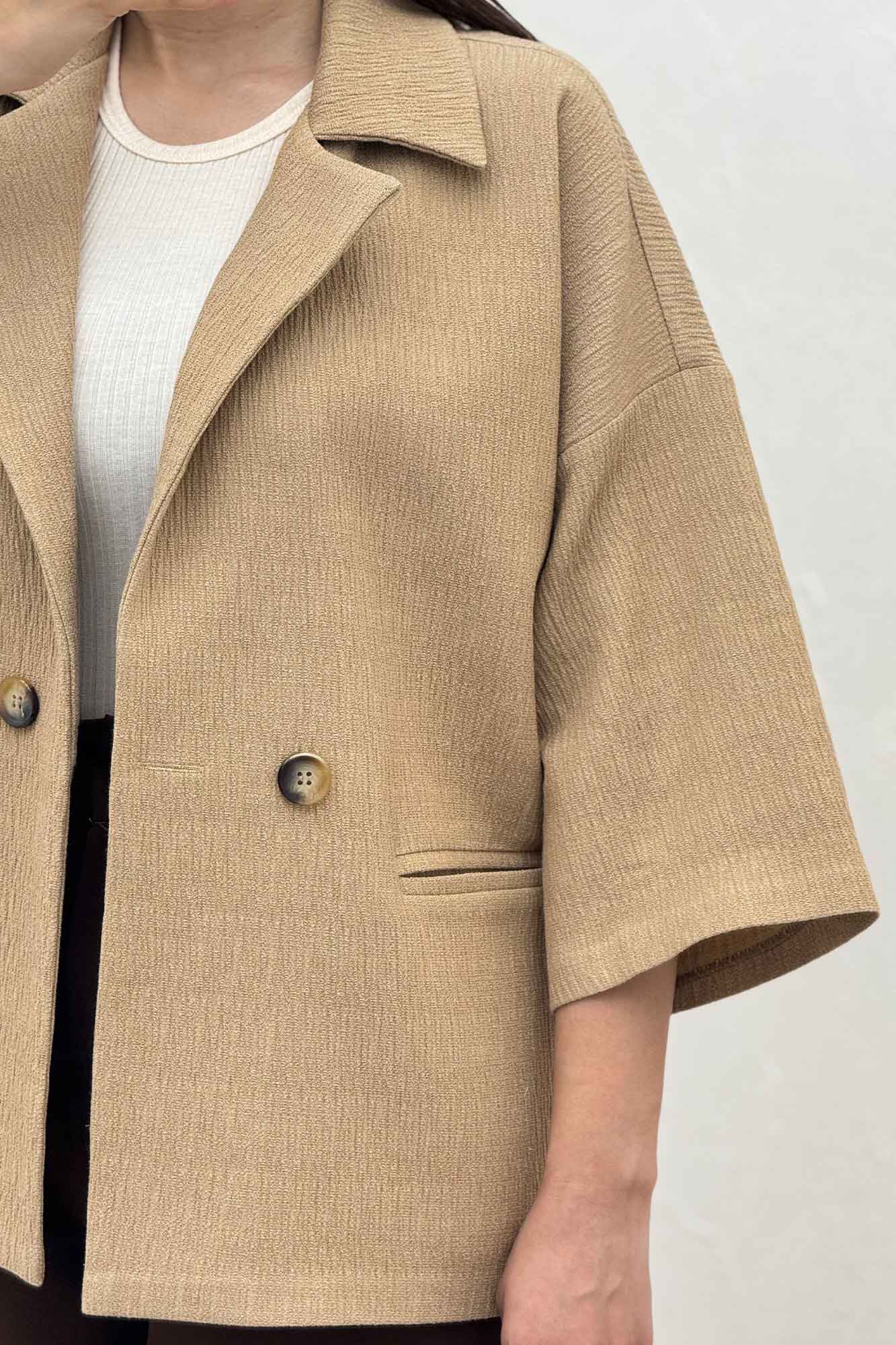 کت کتان راین آستین سه رب 