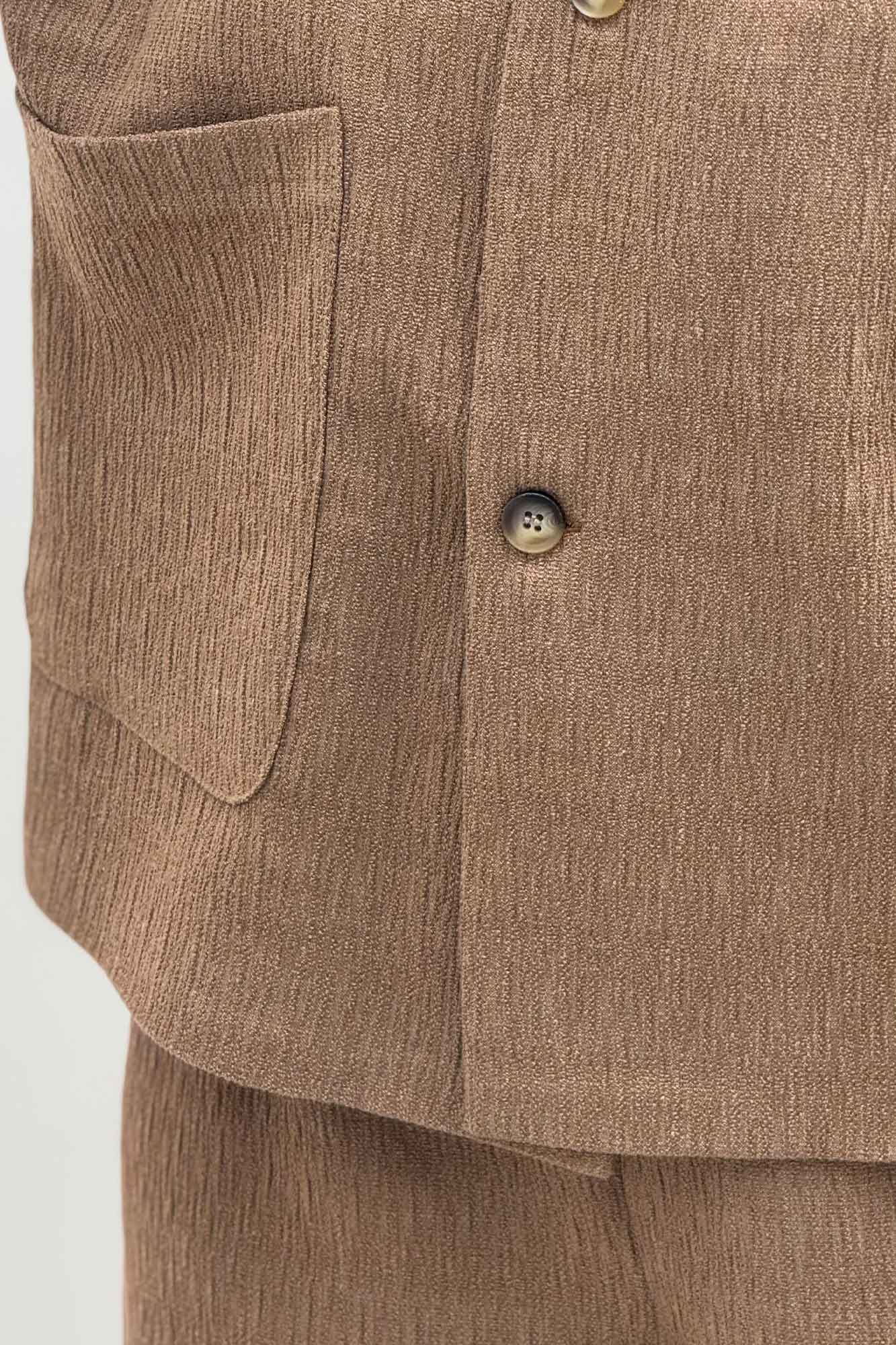 ست ژیله و شلوار تک جیب کتان راین