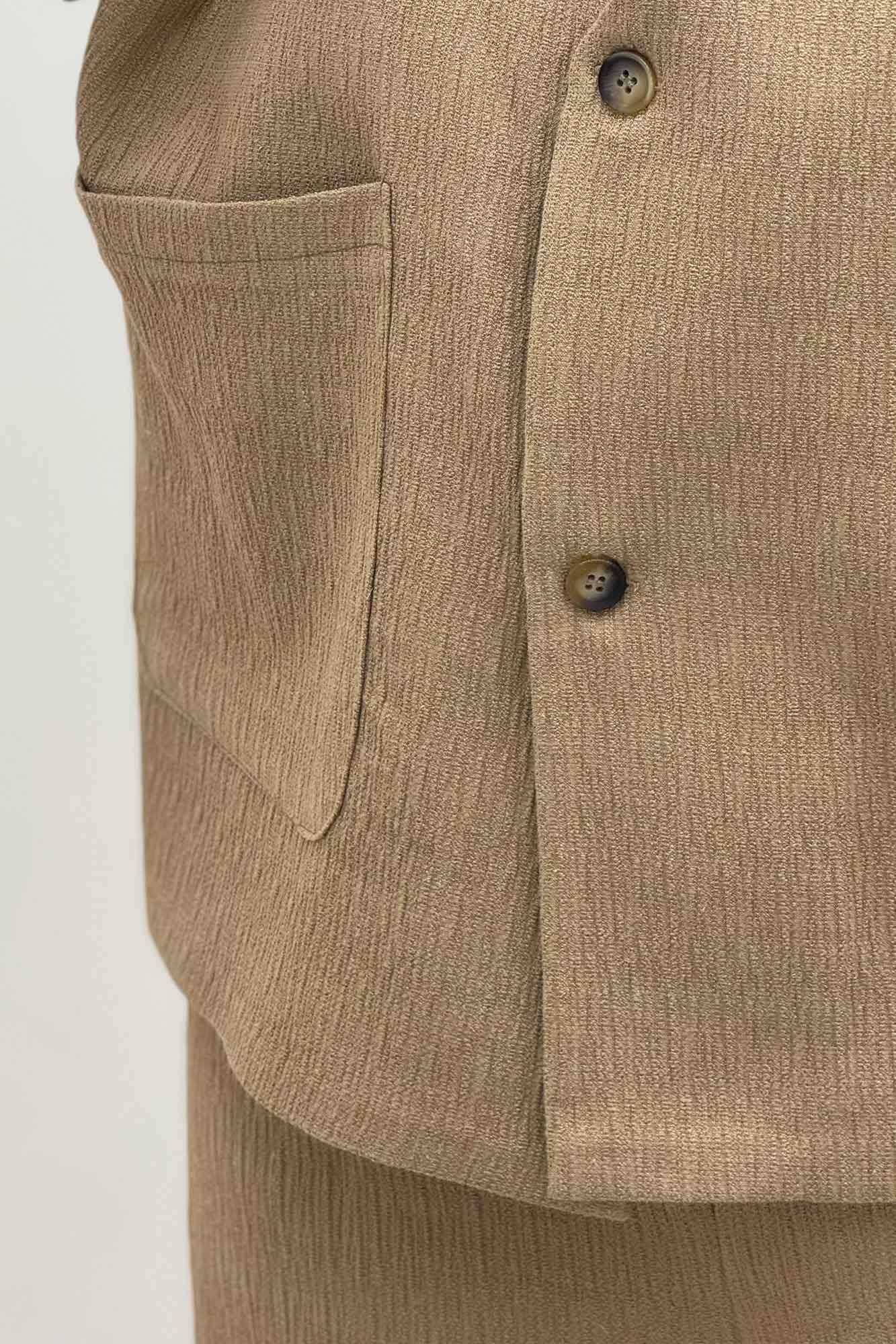 ست ژیله و شلوار تک جیب کتان راین