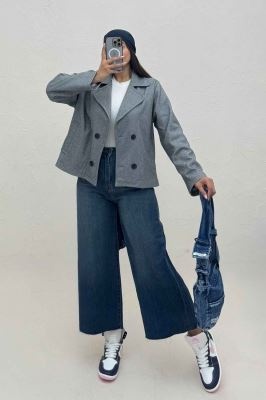 کت آستردار فوتر کجراه چهار دکمه نوبو