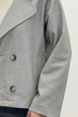 کت آستردار فوتر کجراه چهار دکمه نوبو