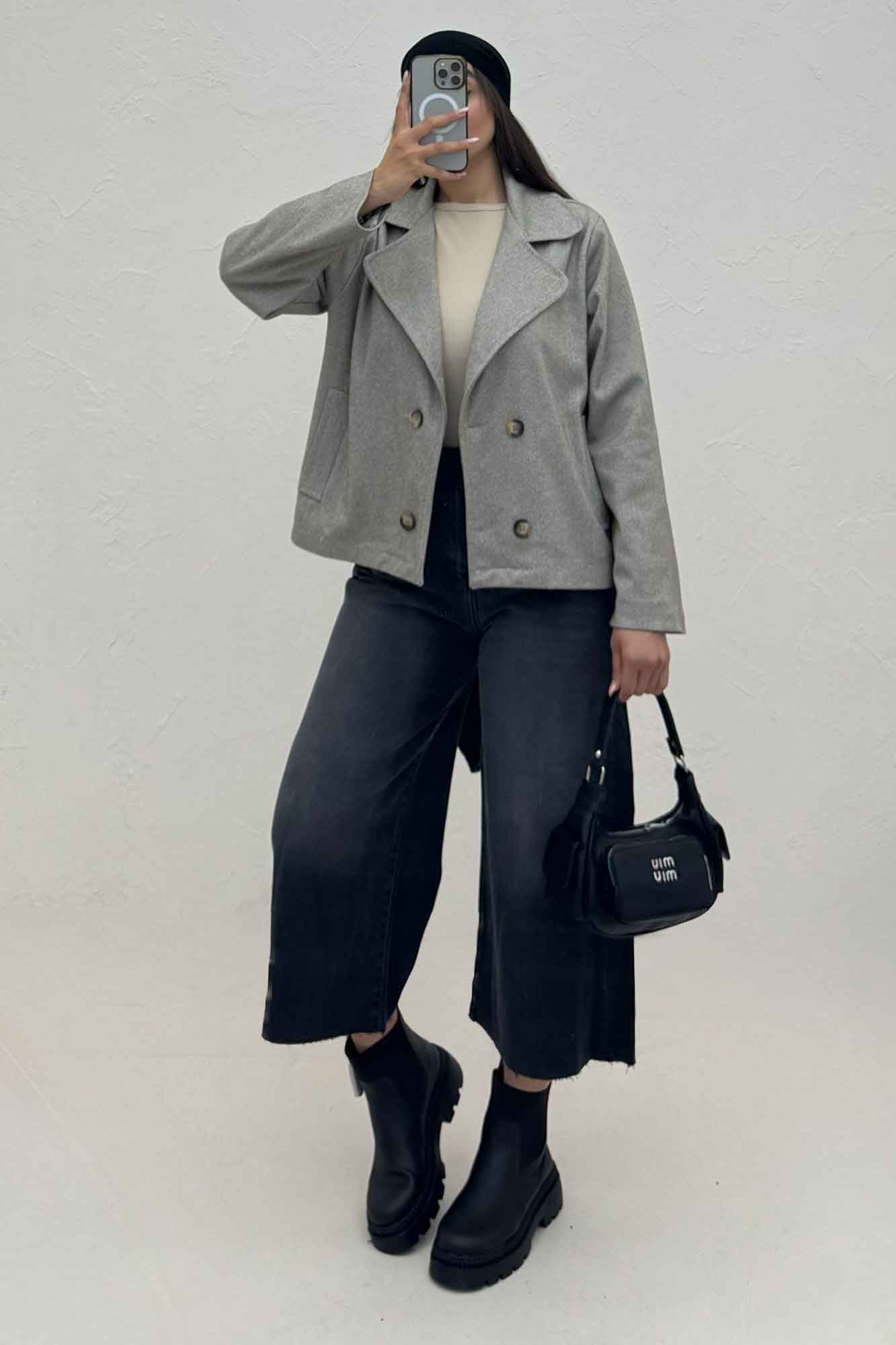 کت آستردار فوتر کجراه چهار دکمه نوبو