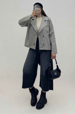 کت آستردار فوتر کجراه چهار دکمه نوبو