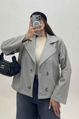 کت آستردار فوتر کجراه چهار دکمه نوبو