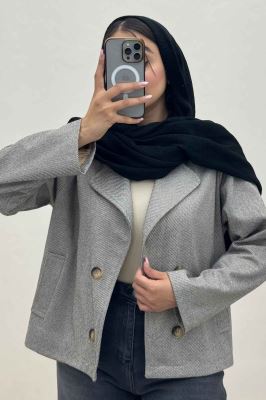 کت آستردار فوتر کجراه چهار دکمه نوبو