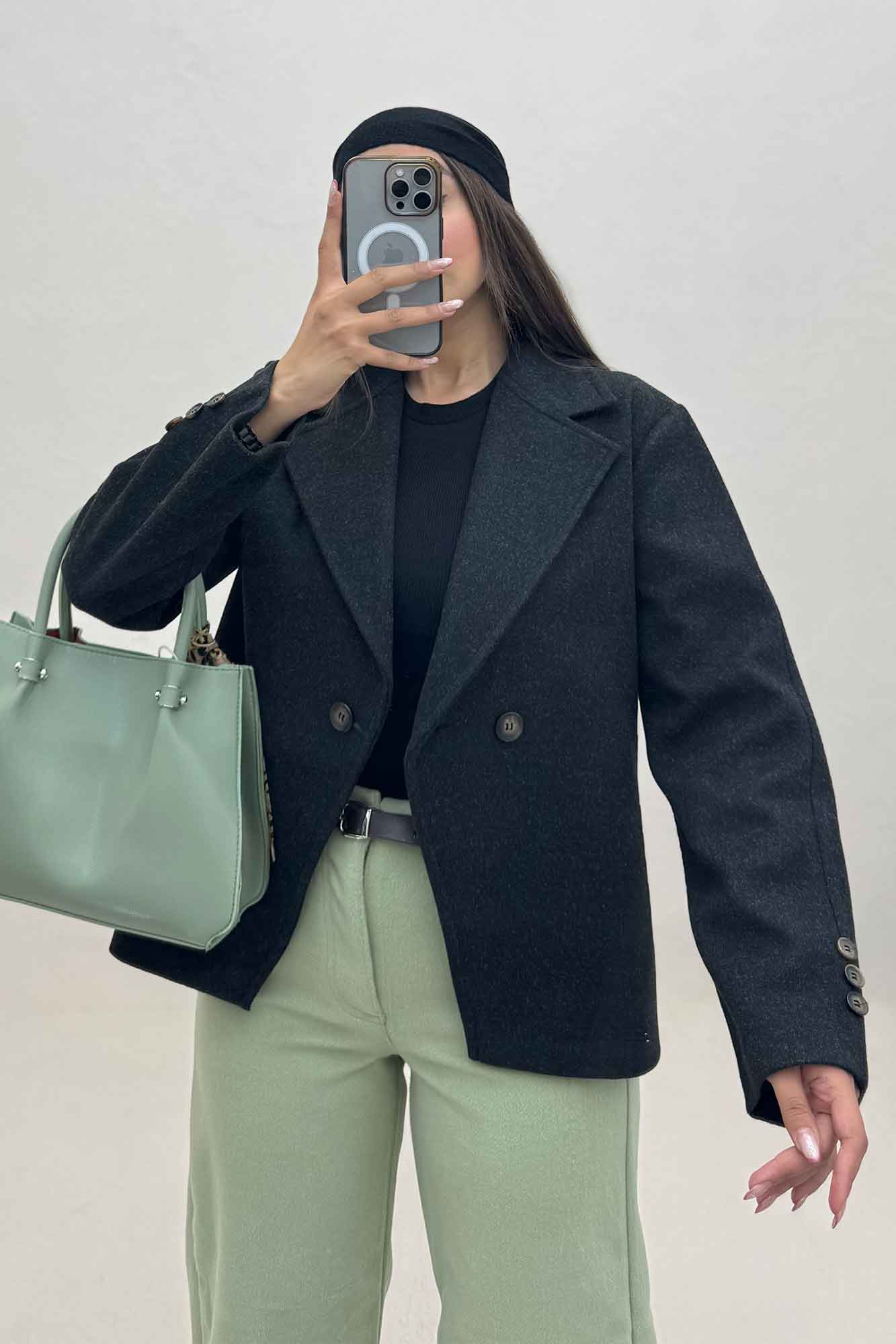 کت فوتر دو دکمه پایین هفتی