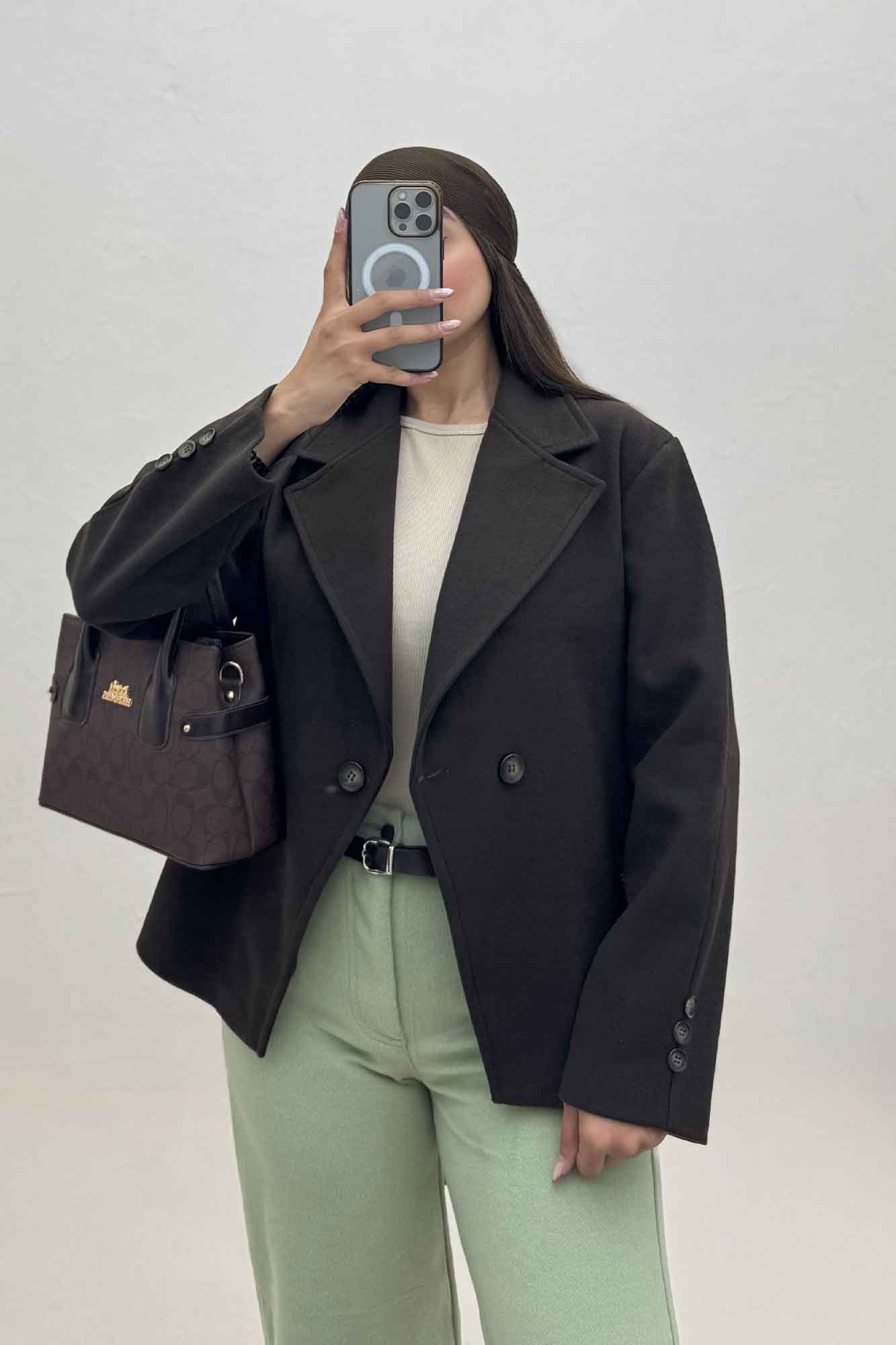 کت فوتر دو دکمه پایین هفتی