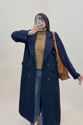 مانتو بلند بزیاق پشت چاکدار