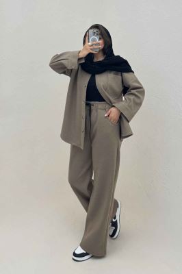 ست پالتو و شلوار فوتر تک جیب DELSA