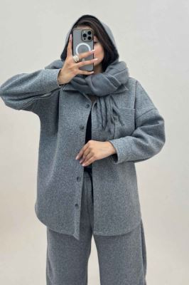 ست پالتو و شلوار فوتر تک جیب DELSA