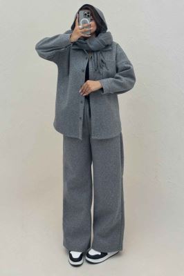 ست پالتو و شلوار فوتر تک جیب DELSA