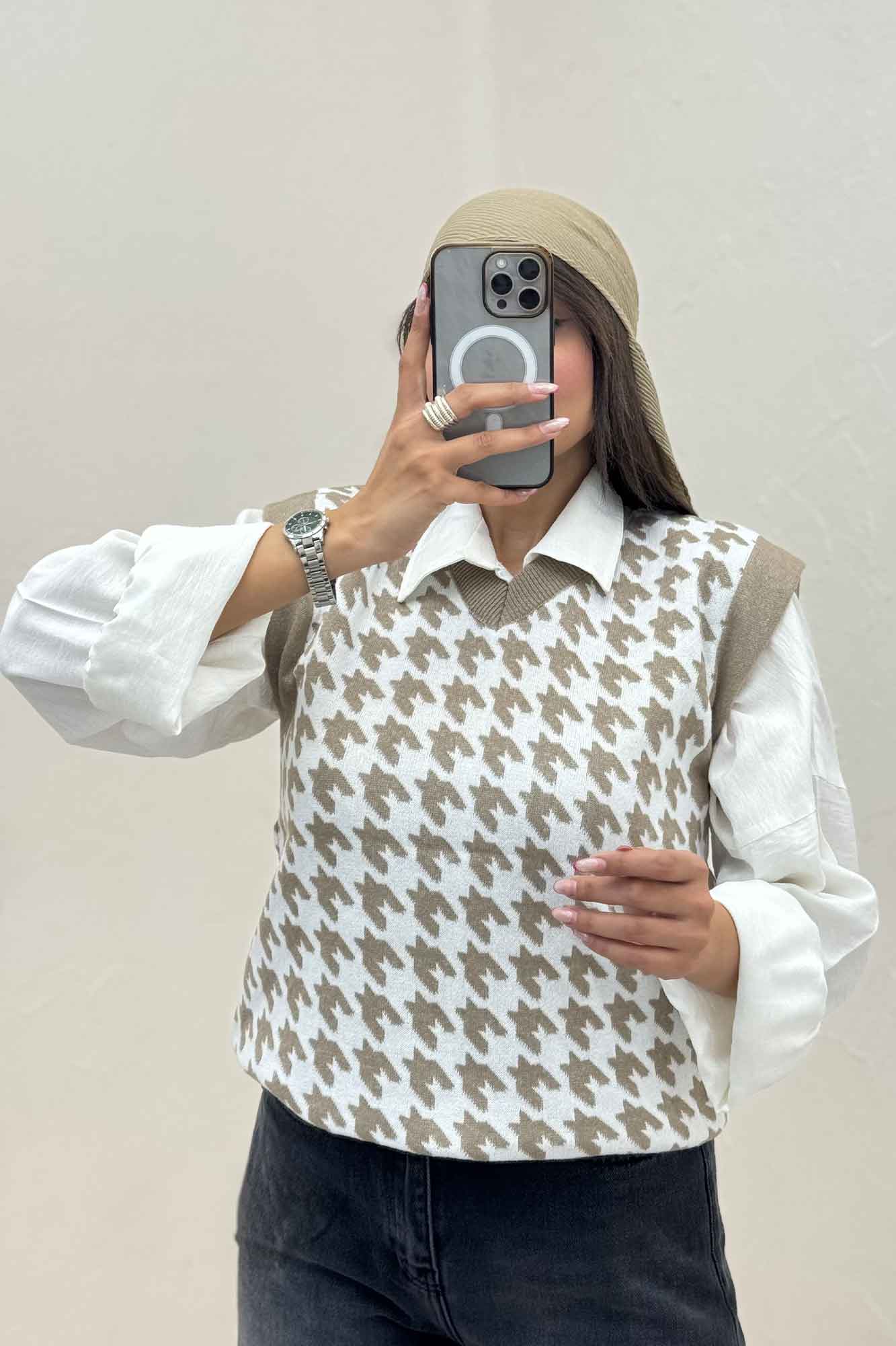 ژیله بافت یقه هفت پیچازی