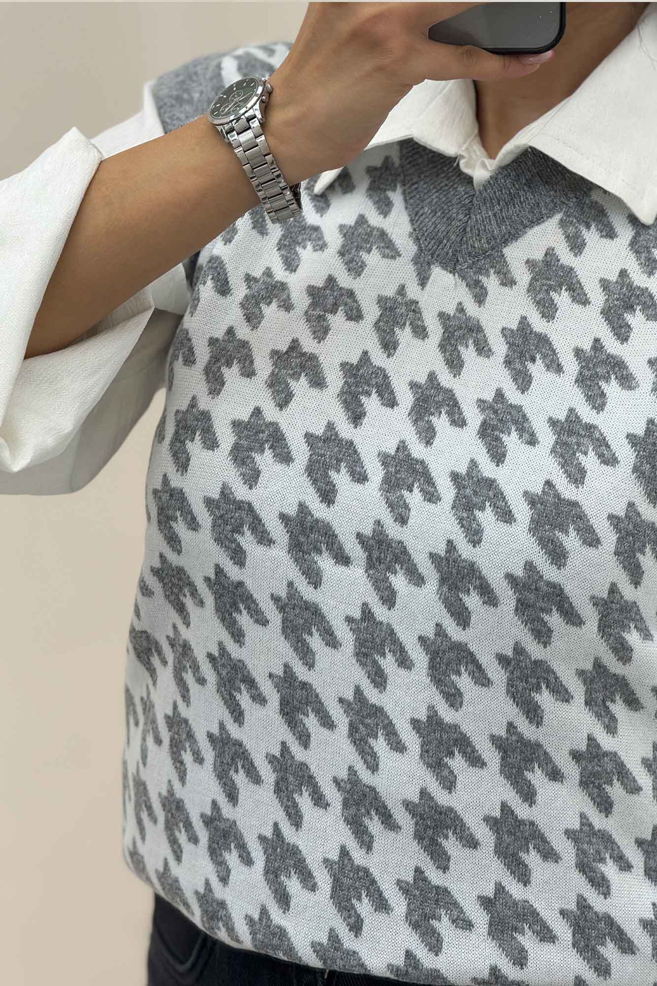 ژیله بافت یقه هفت پیچازی