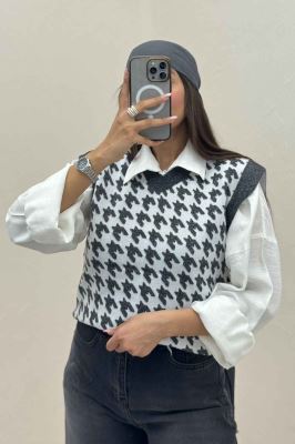 ژیله بافت یقه هفت پیچازی