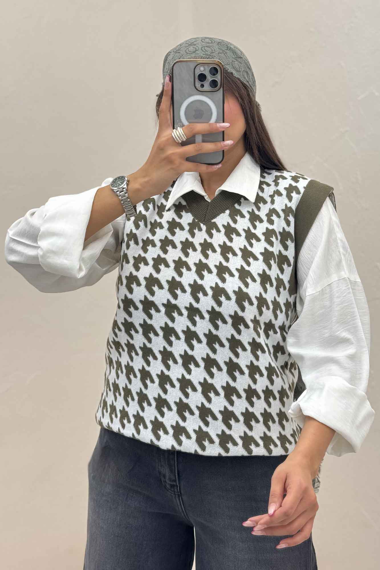 ژیله بافت یقه هفت پیچازی