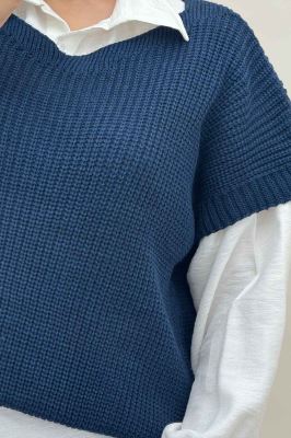 ژیله بافت یقه هفت ساده