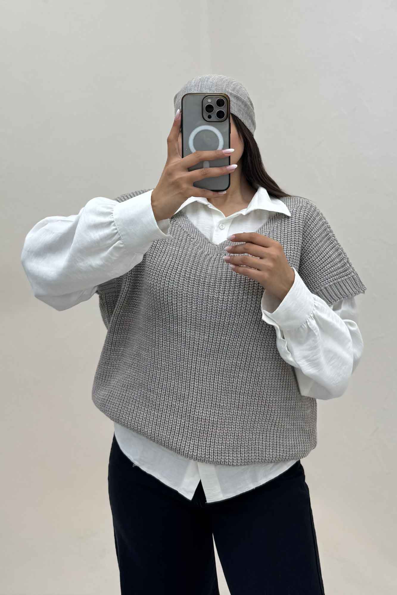 ژیله بافت یقه هفت ساده