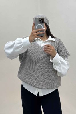 ژیله بافت یقه هفت ساده