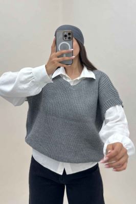 ژیله بافت یقه هفت ساده