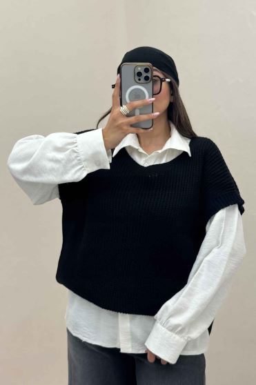 ژیله بافت یقه هفت ساده