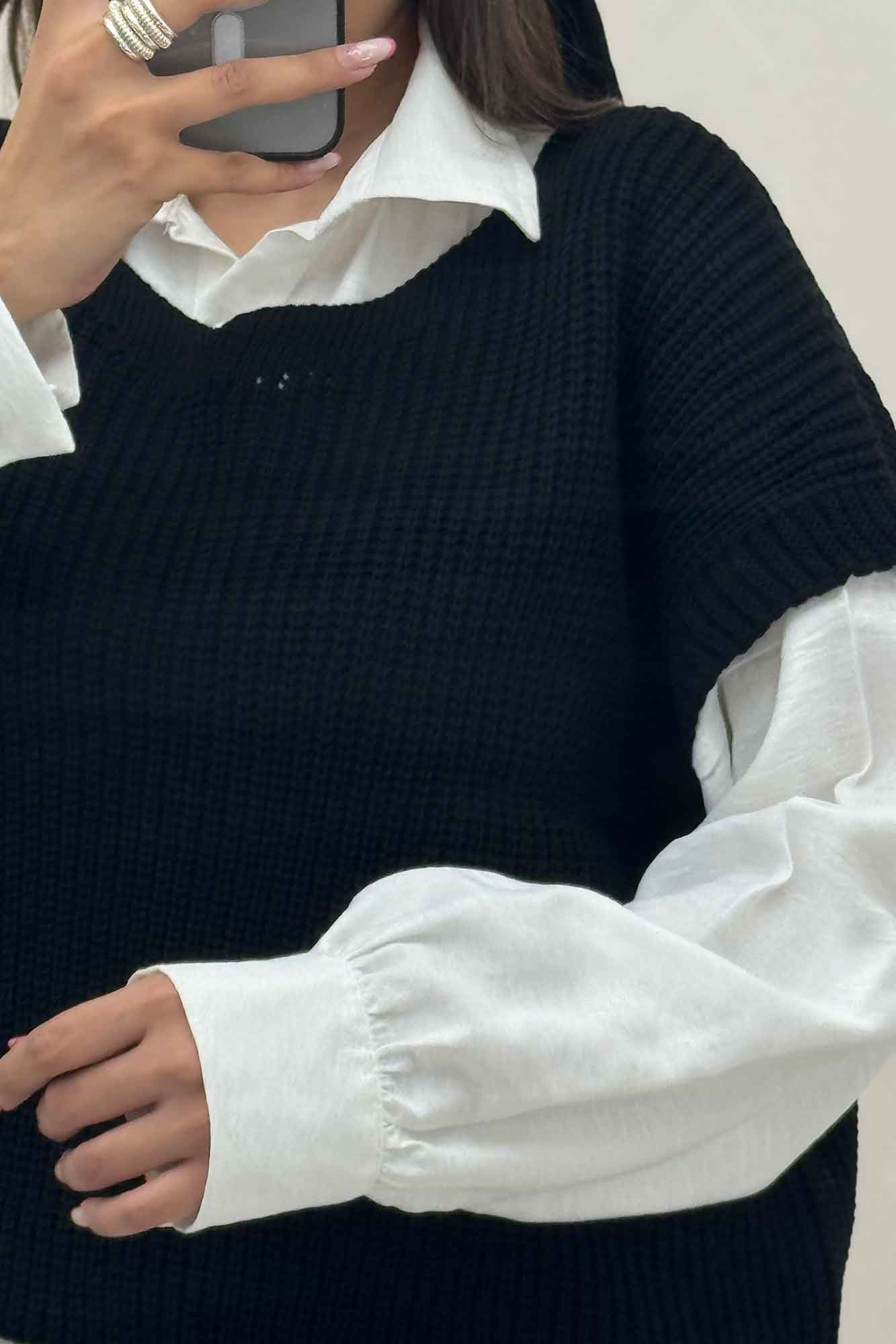 ژیله بافت یقه هفت ساده